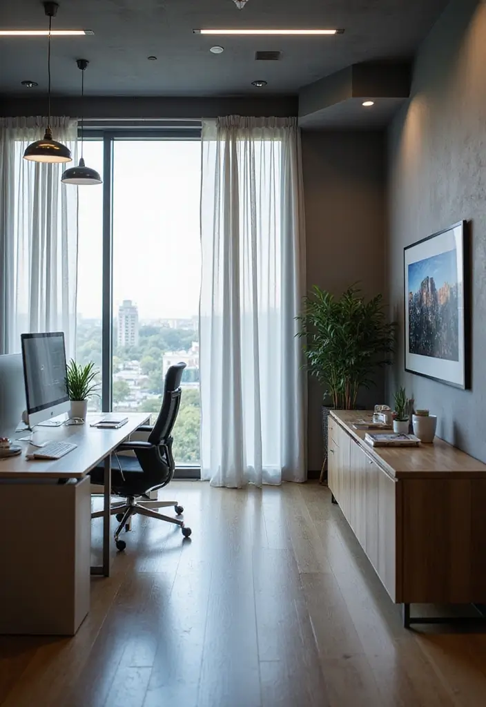12 Office Curtain Ideas That Add Privacy & Style - 12. Smart Curtains 1