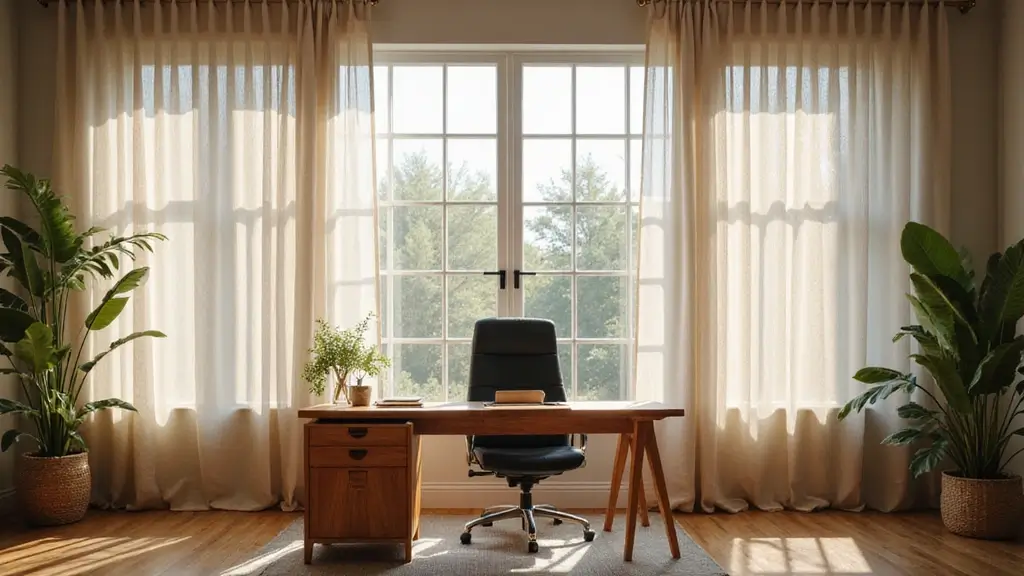 12 Office Curtain Ideas That Add Privacy & Style