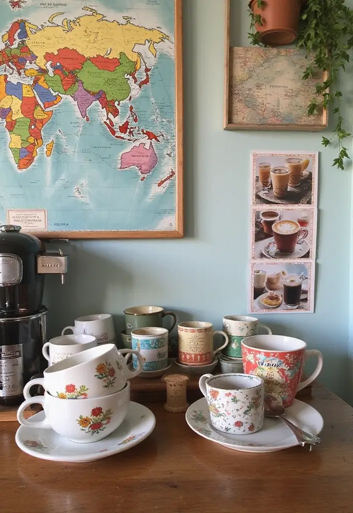 15 Office Coffee Station Ideas for Caffeine Lovers - 10. Themed Coffee Station 1