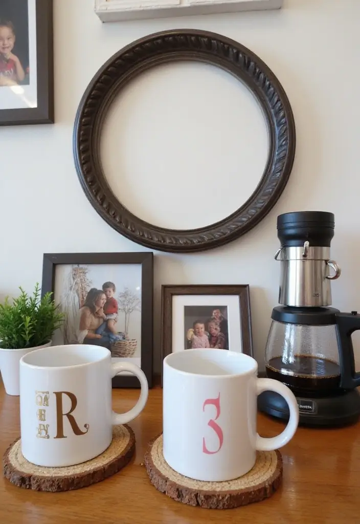 15 Office Coffee Station Ideas for Caffeine Lovers - 15. Personalized Coffee Station 1