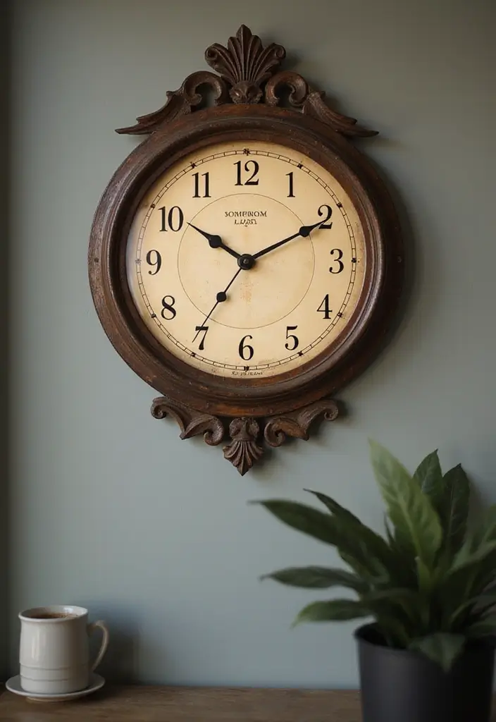 18 Vintage Office Decor Ideas That Feel Timeless - 11. Vintage Wall Clocks 1