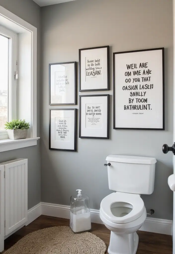 30 Office Bathroom Decor Ideas So It Doesn’t Feel Like… an Office Bathroom - 29. Inspirational Quotes 1