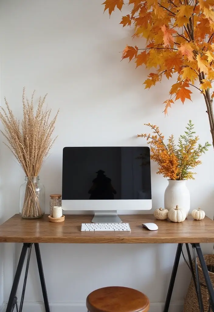 30+ Office Desk Decor Ideas That Spark Creativity - 29. Seasonal Decor Changes 1