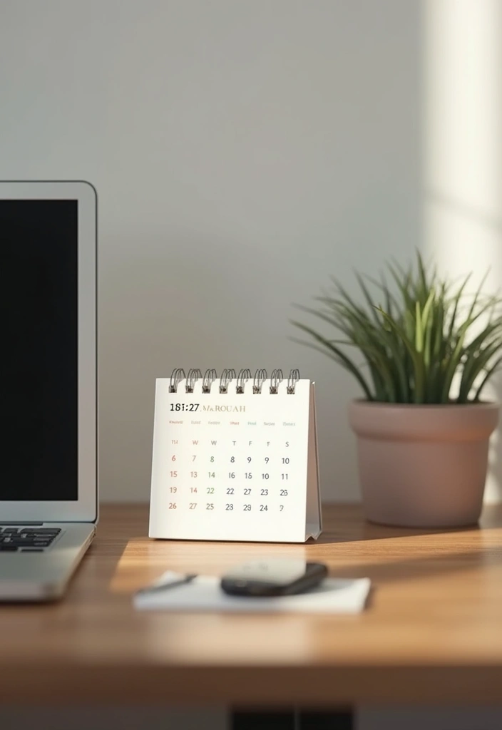 30+ Office Desk Decor Ideas That Spark Creativity - 30. Minimalist Desk Calendar 1