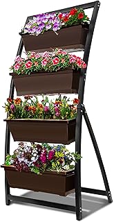 6-Ft Raised Garden Bed - Vertical Garden Freestanding Elevated Planter w...