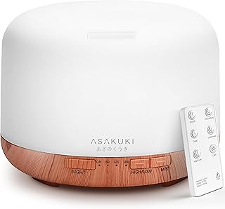 ASAKUKI Essential Oil Diffuser 500ml, Ultrasonic Aromatherapy Humidifier...