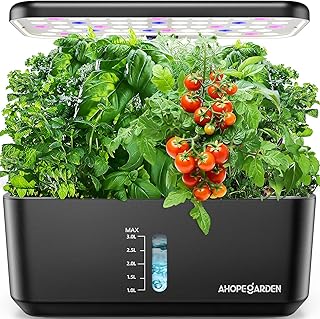 Ahopegarden Indoor Garden Hydroponics Growing System: 10 Pods Plant Germ...
