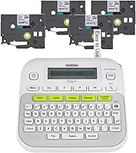 Brother P-Touch, PTD210, Easy-to-Use Label Maker Bundle (4 Label Tapes I...