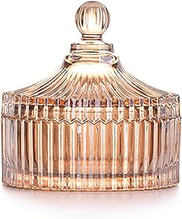 Colorful Glass Jar With Lid,Candy Cookie Jars,Jewelry Box,Biscuit Contai...