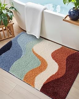 DEXI Bathroom Rug Washable, 17x30 Non Slip Bath Mat Absorbent, Soft Plus...