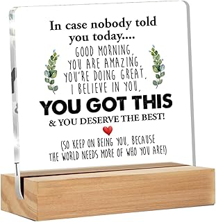 GTGIC Inspirational Desk Sign - Motivational Quote - Clear Acrylic - 4 x...