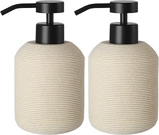 Hand Soap Dispenser, Beige Soap Dispenser for Bathroom 2 Pack, 12 Fl Oz ...