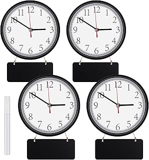 Inbagi 4 Pieces Wall Clocks Set Include Quartz Wall Clock Battery Operat...