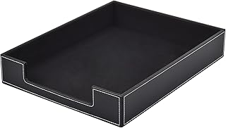 Leather Letter Tray, Office Supplies Desk Organizer for Mail Paper Files...