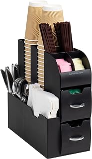 Mind Reader Cup and Condiment Station, Countertop Organizer, Coffee Bar,...
