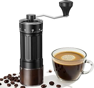 Mini Manual Coffee Grinder with 40 Adjustable Settings, Portable Hand Co...