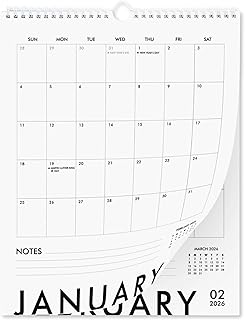 Modern Vertical Wall Calendar 2026-2027 - 18 Month Calendar January 2026...