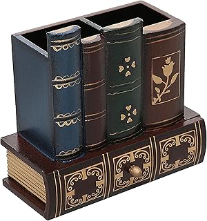 MyGift Decorative Desk Organizer Caddy, Pencil and Pen Holder with Botto...