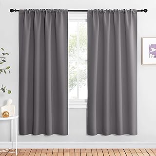 NICETOWN Blackout Curtains 72 for Office - 3 Pass Microfiber Noise Reduc...