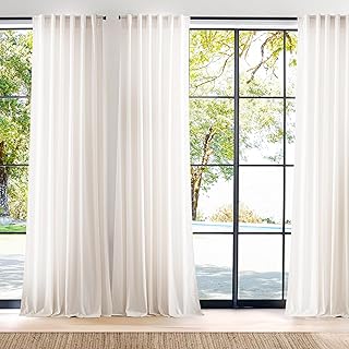 NICETOWN Cream Curtains 84 inch Long 2 Panels Set, 55