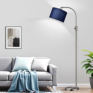Nintiue Upgraded Modern Arc Dimmable Tall Standing Floor Lamp with Blue ...