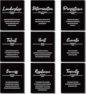 Outus 9 Pieces Inspirational Phrases Posters Wall Decor Motivational Say...