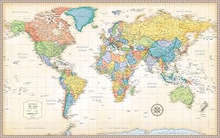 Rand McNally Classic Edition World Wall Map – Laminated Rolled