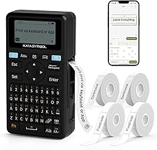 SUPVAN E11 Bluetooth Label Maker Machine with 4 Tapes, Support Keyboard ...