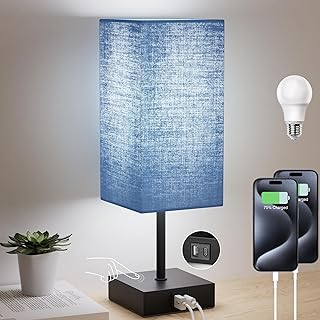 Sailstar Bedside Table Lamp for Bedroom, 3 Way Dimmable Touch Lamp with ...