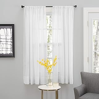 SmartSheer Thermoregulating Semi-Sheer Crushed Voile Curtains – Energy...