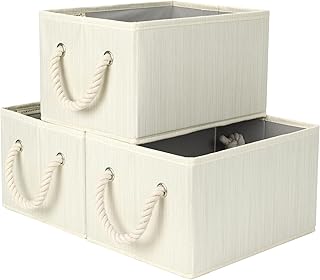 StorageWorks Fabric Storage Bins for Shelves, Storage Baskets for Closet...