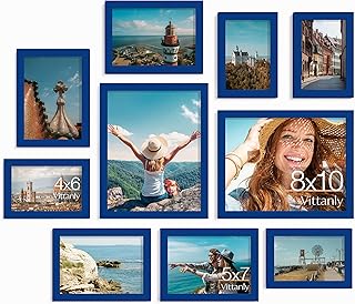 Vittanly 10 Pack Picture Frames Collage Wall Decor, Gallery Frame Set fo...