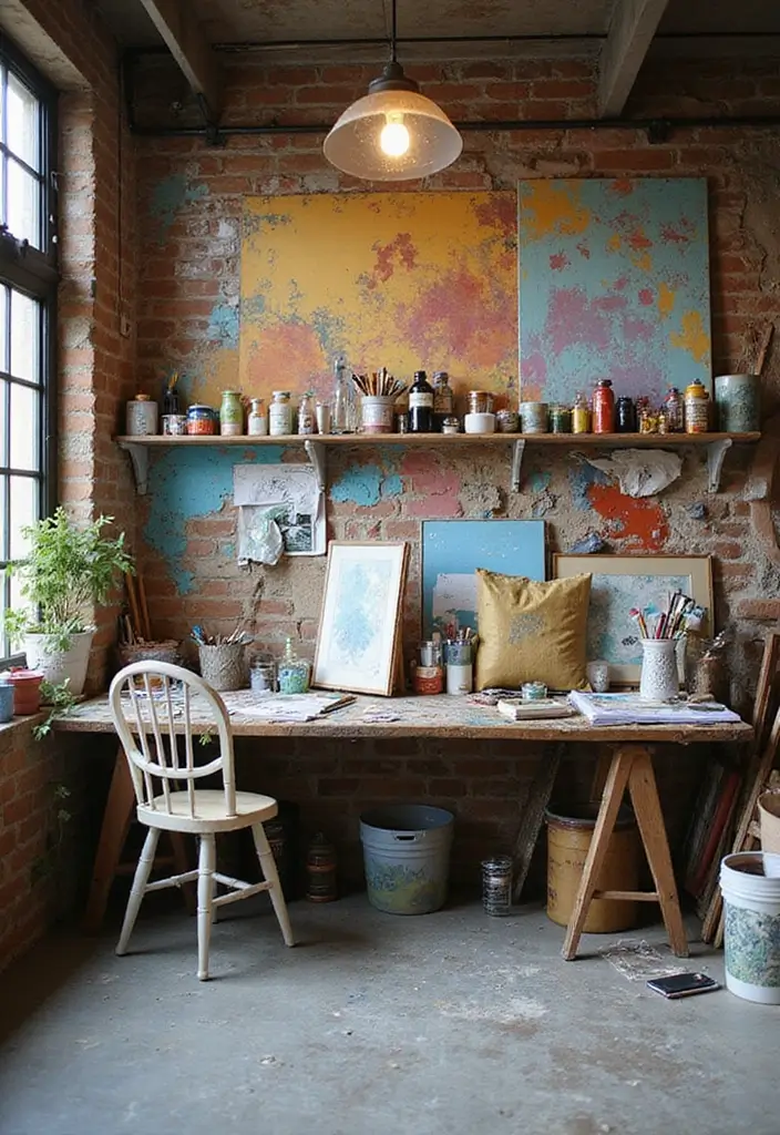 12 Garage Office Transformations That Wow - 11. Artistic Studio Space 1