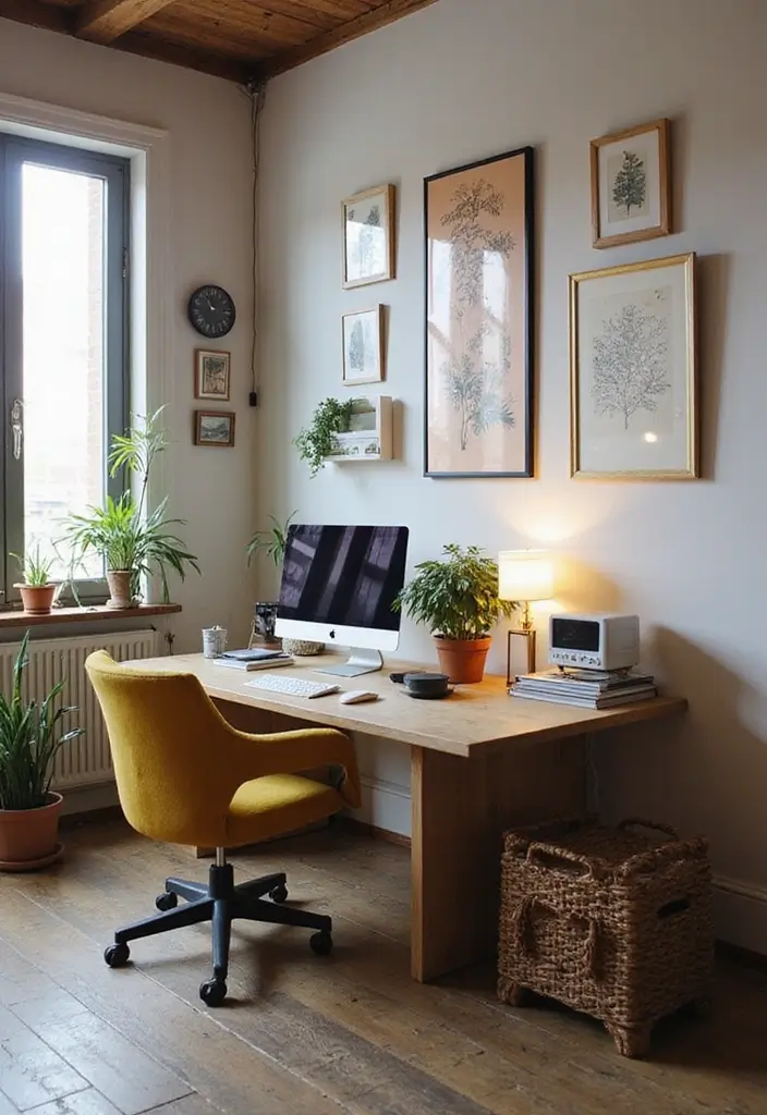 18 Two Desk Home Office Layouts for Productivity - 15. Shared Space with Personal Zones 1
