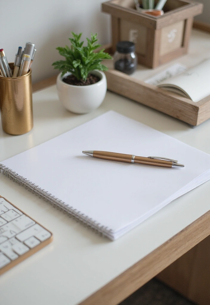 25 Office Desk Organization Ideas That Reduce Clutter - 3. Invest in Stylish Desk Accessories 1