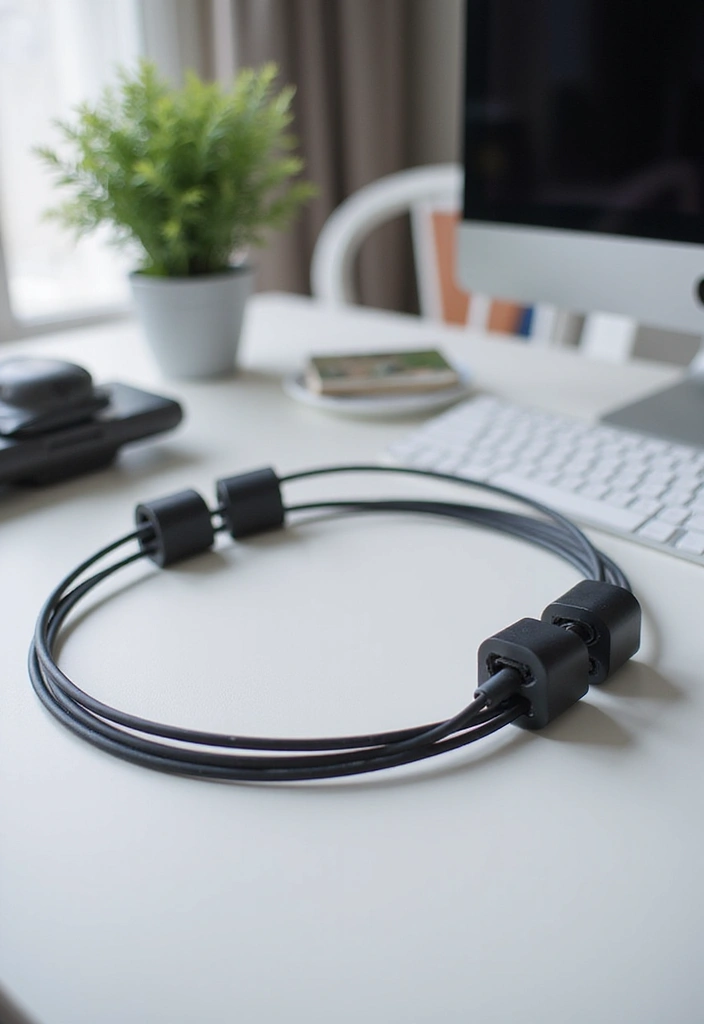 25 Office Desk Organization Ideas That Reduce Clutter - 6. Use Cable Management Solutions 1