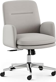 Branch Softside Mid Century Modern Office Chair, Vegan Leather - Removab...