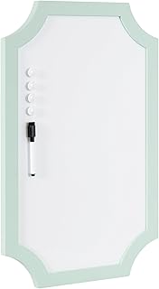 Kate and Laurel Holbrook Scalloped Magnetic Dry Erase Board with Marker ...