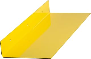 24x8 in Metal Floating Shelf Yellow Wall Mounted - Made in The USA - Bed...