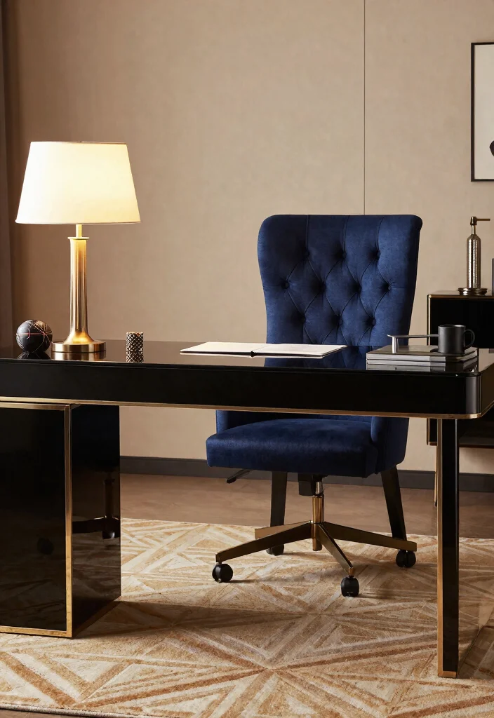 28 Art Deco Home Office Ideas Glamorous and Bold Workspace - 11. Chic Desk Chairs 1