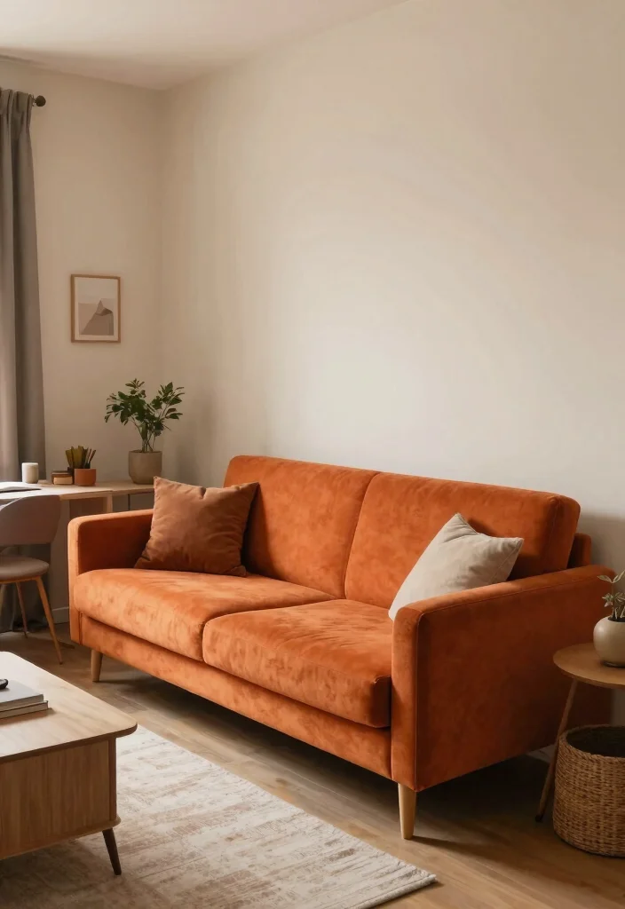 28 Cozy Home Office with Couch Ideas Work in Comfort - 19. Creative Use of Colors 1