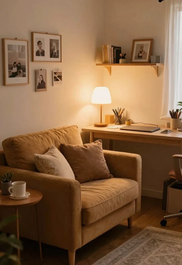 28 Cozy Home Office with Couch Ideas Work in Comfort - 22. Cozy Corner Office 1
