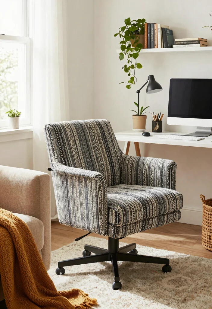 28 Cozy Home Office with Couch Ideas Work in Comfort - 27. Cozy Home Office with Accent Chair 1