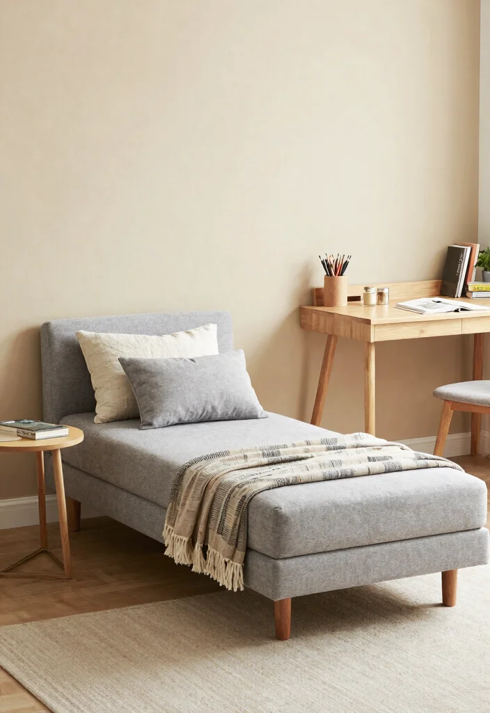 28 Cozy Home Office with Couch Ideas Work in Comfort - 8. Multi-functional Sofa Bed 1