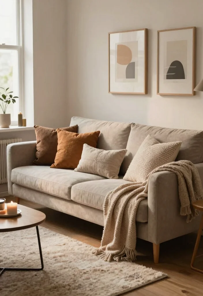 28 Cozy Home Office with Couch Ideas Work in Comfort - 9. Warm Textures and Layers 1
