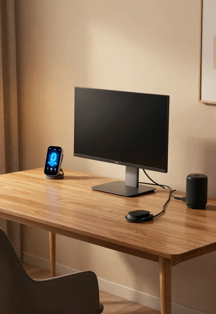 28 Dining Room Office Ideas Stylish and Functional - 18. Smart Tech Integration 1