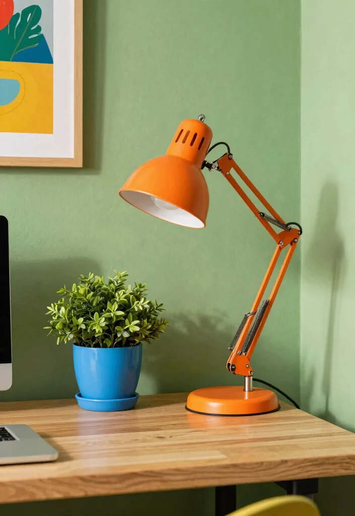 28 Green Home Office Ideas Fresh and Inspiring Workspace - 14. Colorful Accents 1