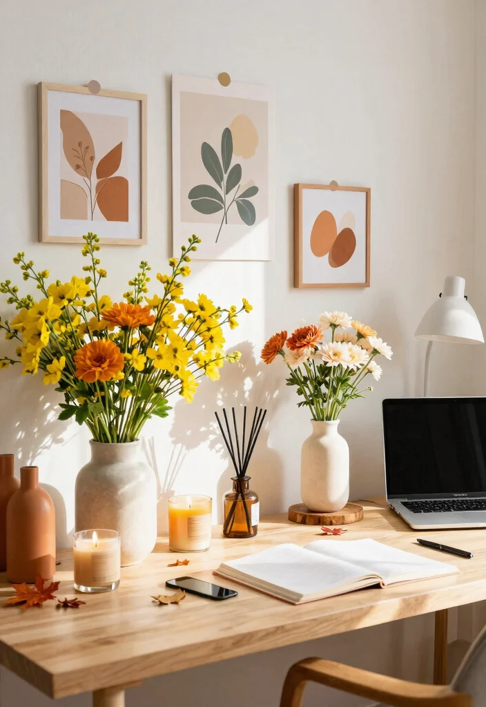 28 Green Home Office Ideas Fresh and Inspiring Workspace - 21. Seasonal Decor Changes 1