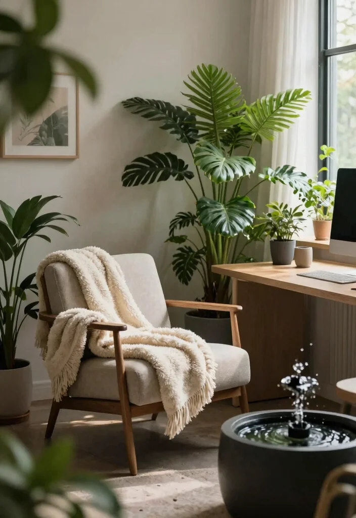 28 Green Home Office Ideas Fresh and Inspiring Workspace - 24. Mindful Break Areas 1