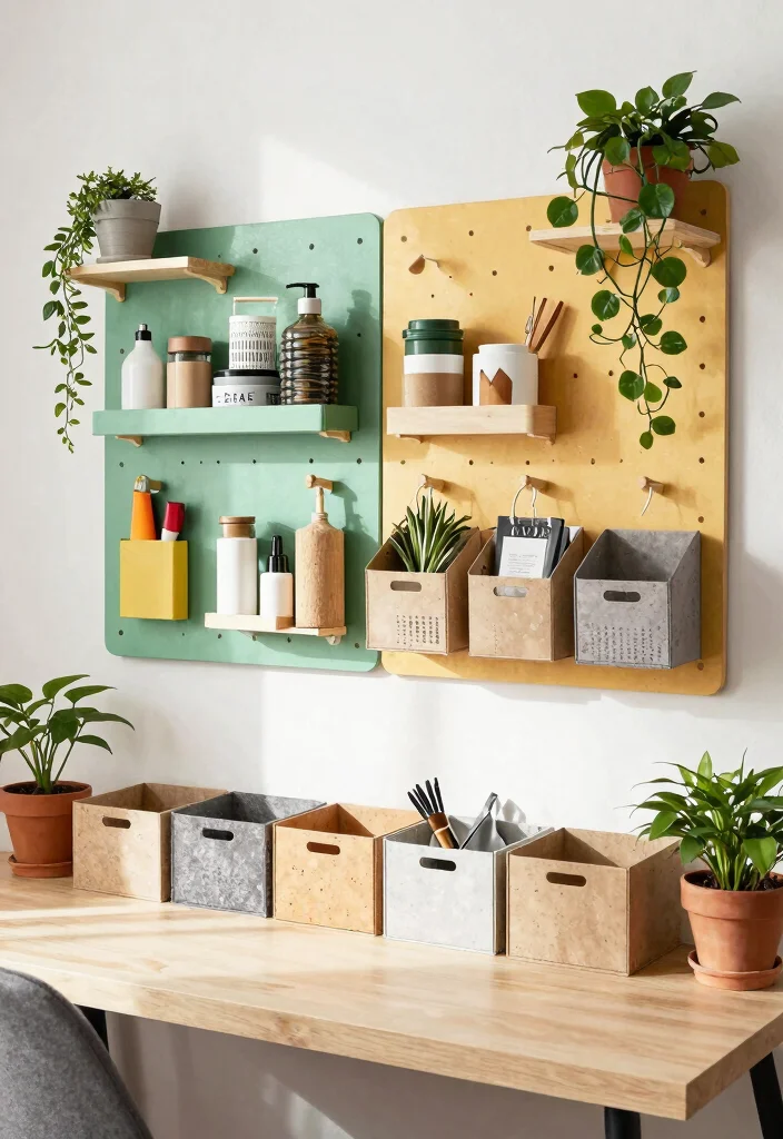 28 Green Home Office Ideas Fresh and Inspiring Workspace - 26. Creative Organization Hacks 1